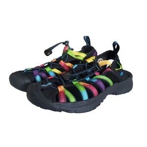 Keen Whisper Sport Athletic Sandals Black Rainbow Women’s Size 7.5